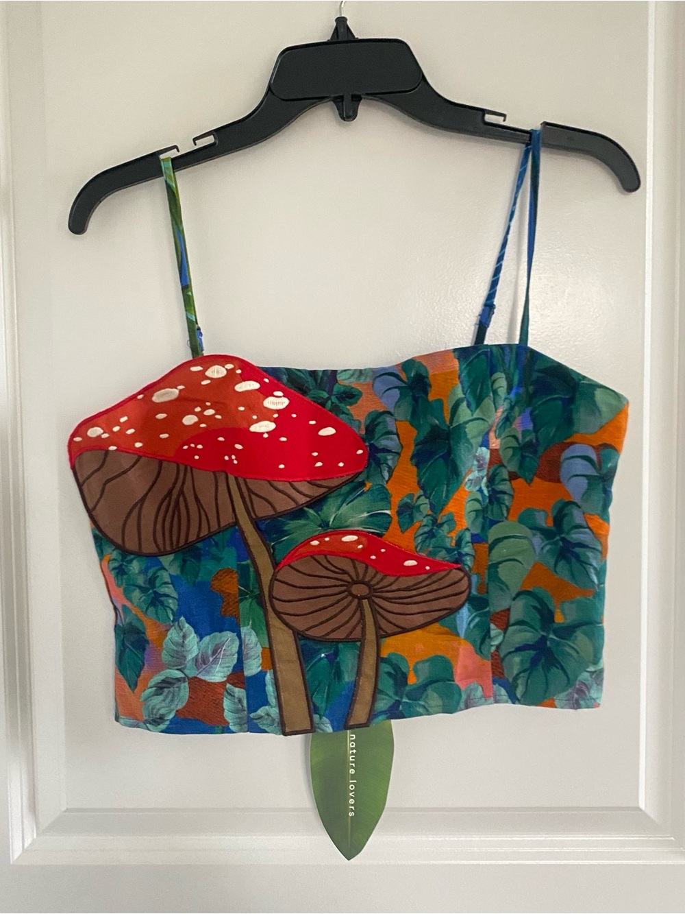 FARM Rio Mushroom Dream Landscape Embroidered Top Skirt Two Piece Set NWT S/M - Picture 7 of 15